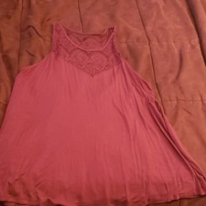 Lace eggplant tank top